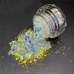 1 Jar AURORA Chrome Nail Art Flakes Multi Chrome Chameleon Peacock Galaxy Chrome Flakes Nail Art Mirror Powder Pigment