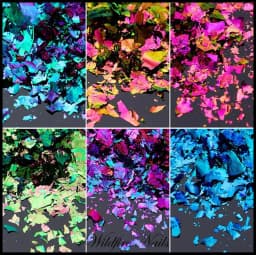 1 Jar AURORA Chrome Nail Art Flakes Multi Chrome Chameleon Peacock Galaxy Chrome Flakes Nail Art Mirror Powder Pigment
