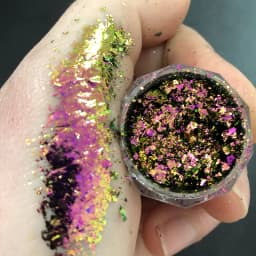 1 Jar AURORA Chrome Nail Art Flakes Multi Chrome Chameleon Peacock Galaxy Chrome Flakes Nail Art Mirror Powder Pigment