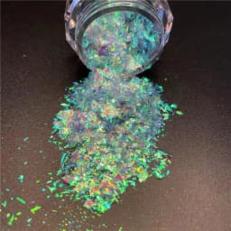 1 Jar AURORA Chrome Nail Art Flakes Multi Chrome Chameleon Peacock Galaxy Chrome Flakes Nail Art Mirror Powder Pigment