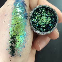 1 Jar AURORA Chrome Nail Art Flakes Multi Chrome Chameleon Peacock Galaxy Chrome Flakes Nail Art Mirror Powder Pigment