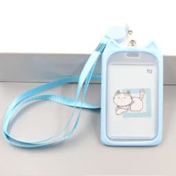 1PC Cute Cartoon Cat Card Holder Bank Identity Bus ID Card Holder Case with Retractable Reel Lanyard Credit Cover Case Kids Gift