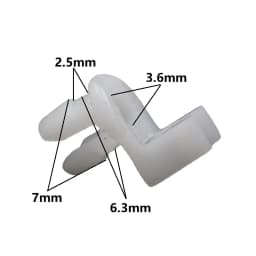 Universal Auto Door Lock Rod Clip Driver Side Handle Retainer fits 3mm 4mm Hole Plastic Rivet Fasteners Retainers Car Wire Clip