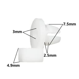 Universal Auto Door Lock Rod Clip Driver Side Handle Retainer fits 3mm 4mm Hole Plastic Rivet Fasteners Retainers Car Wire Clip