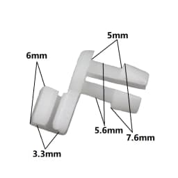 Universal Auto Door Lock Rod Clip Driver Side Handle Retainer fits 3mm 4mm Hole Plastic Rivet Fasteners Retainers Car Wire Clip
