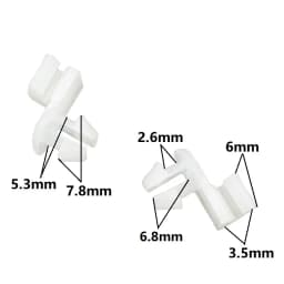 Universal Auto Door Lock Rod Clip Driver Side Handle Retainer fits 3mm 4mm Hole Plastic Rivet Fasteners Retainers Car Wire Clip