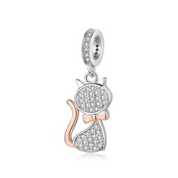 Original 925 Sterling Silver Charm Love Dog Puppy Cat Paw Pendant Charms Fit Brand Bracelets Necklaces Diy Jewelry For Women