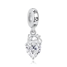 Original 925 Sterling Silver Charm Love Dog Puppy Cat Paw Pendant Charms Fit Brand Bracelets Necklaces Diy Jewelry For Women