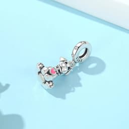 Original 925 Sterling Silver Charm Love Dog Puppy Cat Paw Pendant Charms Fit Brand Bracelets Necklaces Diy Jewelry For Women