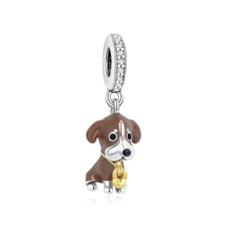Original 925 Sterling Silver Charm Love Dog Puppy Cat Paw Pendant Charms Fit Brand Bracelets Necklaces Diy Jewelry For Women