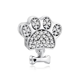 Original 925 Sterling Silver Charm Love Dog Puppy Cat Paw Pendant Charms Fit Brand Bracelets Necklaces Diy Jewelry For Women