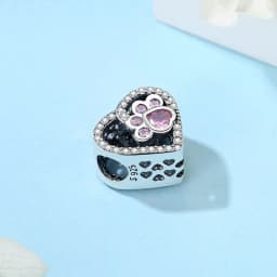 Original 925 Sterling Silver Charm Love Dog Puppy Cat Paw Pendant Charms Fit Brand Bracelets Necklaces Diy Jewelry For Women