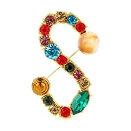 New Arrival English Letter Word Brooch Colorful Rhinestone Crystal Lapel Pins for Women Sweater Suit Brooch Party Jewelry Gifts