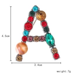 New Arrival English Letter Word Brooch Colorful Rhinestone Crystal Lapel Pins for Women Sweater Suit Brooch Party Jewelry Gifts