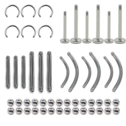 10pcs Replacement Spare BALLS Labret Barbell Bar Piercing Attachments 14g 16g DIY Stainless Steel Body Jewelry ALL IN ONE