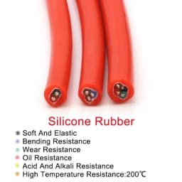 1M Flexible Silicone Rubber Cable Sq 0.3 0.5 0.75 Tinned Copper 1 1.5 2 2.5 4 6mm 2 3 4 6 Cores Soft High Temperature Wire