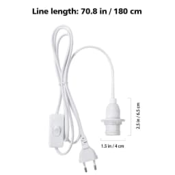 Lamp Base Holder Power Cord Cable 1.8m E27 EU Hanging Pendant LED Light Fixture Lamp Bulbs Socket Cord Adapters With Switch 220V