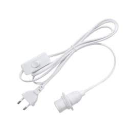 Lamp Base Holder Power Cord Cable 1.8m E27 EU Hanging Pendant LED Light Fixture Lamp Bulbs Socket Cord Adapters With Switch 220V
