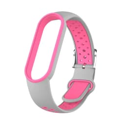 Belt For Xiaomi Mi Band 5 6 Two-color Silicone Bracelet Sport Breathable Strap For Miband 5 Miband7 Replacement Wristband
