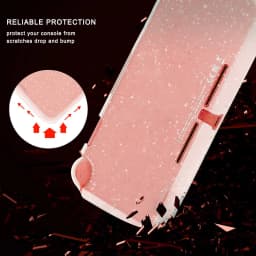 Clear TPU Soft Glitter Case Protective Cover Bling Shell for Nintend Switch NS Lite Console Crystal Transparent Back Protector