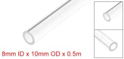 Uxcell O.D 8mm-22mm 50cm Long Rigid Acrylic Pipes Round Tube Tubing Transparent PMMA Tube Aquarium Accessoires Pipe Fittings