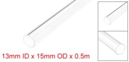 Uxcell O.D 8mm-22mm 50cm Long Rigid Acrylic Pipes Round Tube Tubing Transparent PMMA Tube Aquarium Accessoires Pipe Fittings