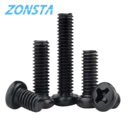 Round Head Cross Screw Black M1.2 M1.4 M1.7 M2 M2.5 M3 M4 Electronic Small Size Recessed Pan Head Phillips Screws DIN7985 GB818