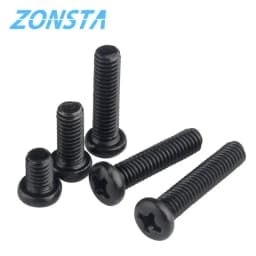 Round Head Cross Screw Black M1.2 M1.4 M1.7 M2 M2.5 M3 M4 Electronic Small Size Recessed Pan Head Phillips Screws DIN7985 GB818