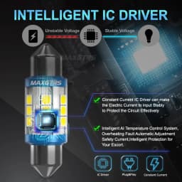 2x Festoon C5W C10W 3030 Chip Bulb Canbus 31mm/36mm/39mm/41mm Car LED Lamp Interior Dome Reading License Plate Lights 6000K
