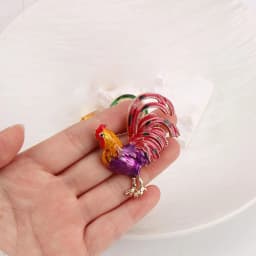 Cute Colour Rooster Brooches Pin For Women Enamel Animal Brooch Broches Crystal Cock Jewelry Pins Gift