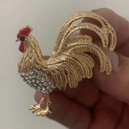 Cute Colour Rooster Brooches Pin For Women Enamel Animal Brooch Broches Crystal Cock Jewelry Pins Gift