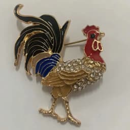 Cute Colour Rooster Brooches Pin For Women Enamel Animal Brooch Broches Crystal Cock Jewelry Pins Gift