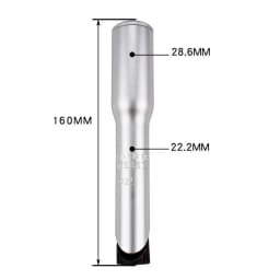 Aluminum Alloy Bicycle Stem Riser Adapter 1 1/8' φ22.2mm 25.4mm 160mm Bike Stem Extender Bike Quill Stem Adapter