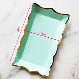 Rectangle Solid Color Disposable Tableware Paper Plates Kids Birthday Party Wedding Valentine's Day Decoration Supplies
