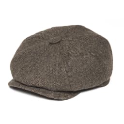 BOTVELA Wool Tweed Newsboy Cap Herringbone Men British Gatsby Retro Hat Driver Flat Cap for Male Vintage Herringbone Beret