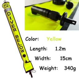 DIVING SMB 1.2m 1.5m 1.8m Buoy Colorful Visibility Safety Inflatable Scuba Diving SMB Surface Signal Marker Buoy Accessory