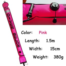 DIVING SMB 1.2m 1.5m 1.8m Buoy Colorful Visibility Safety Inflatable Scuba Diving SMB Surface Signal Marker Buoy Accessory