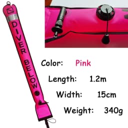 DIVING SMB 1.2m 1.5m 1.8m Buoy Colorful Visibility Safety Inflatable Scuba Diving SMB Surface Signal Marker Buoy Accessory