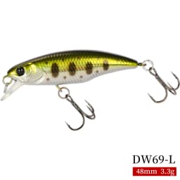 TSURINOYA Fishing Lure DW69 Sinking Minnow Hard Bait 48S 48mm 3.3g Fishing Wobblers Jerkbait Bass Trout Lure Swimbait