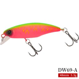 TSURINOYA Fishing Lure DW69 Sinking Minnow Hard Bait 48S 48mm 3.3g Fishing Wobblers Jerkbait Bass Trout Lure Swimbait