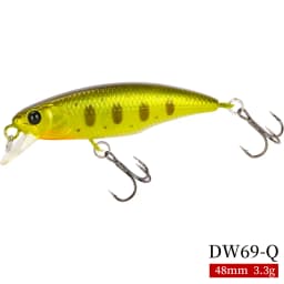 TSURINOYA Fishing Lure DW69 Sinking Minnow Hard Bait 48S 48mm 3.3g Fishing Wobblers Jerkbait Bass Trout Lure Swimbait