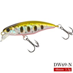 TSURINOYA Fishing Lure DW69 Sinking Minnow Hard Bait 48S 48mm 3.3g Fishing Wobblers Jerkbait Bass Trout Lure Swimbait