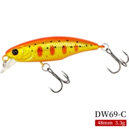 TSURINOYA Fishing Lure DW69 Sinking Minnow Hard Bait 48S 48mm 3.3g Fishing Wobblers Jerkbait Bass Trout Lure Swimbait