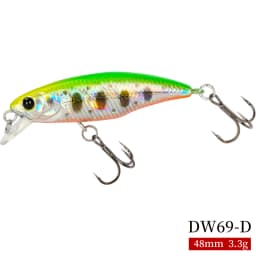 TSURINOYA Fishing Lure DW69 Sinking Minnow Hard Bait 48S 48mm 3.3g Fishing Wobblers Jerkbait Bass Trout Lure Swimbait