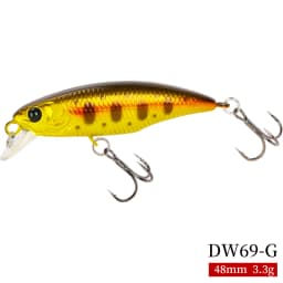 TSURINOYA Fishing Lure DW69 Sinking Minnow Hard Bait 48S 48mm 3.3g Fishing Wobblers Jerkbait Bass Trout Lure Swimbait