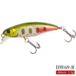 TSURINOYA Fishing Lure DW69 Sinking Minnow Hard Bait 48S 48mm 3.3g Fishing Wobblers Jerkbait Bass Trout Lure Swimbait