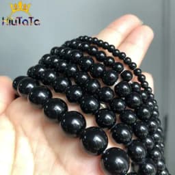 Black Glass Crystal Round Loose Spacer Beads For Jewelry Making DIY Charm Bracelet Necklace 15'' Strands 4/6/8/10/12mm