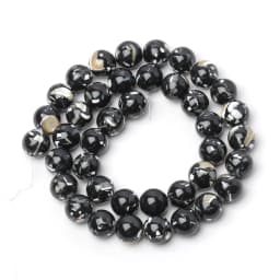 Black Glass Crystal Round Loose Spacer Beads For Jewelry Making DIY Charm Bracelet Necklace 15'' Strands 4/6/8/10/12mm