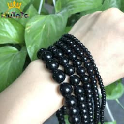 Black Glass Crystal Round Loose Spacer Beads For Jewelry Making DIY Charm Bracelet Necklace 15'' Strands 4/6/8/10/12mm