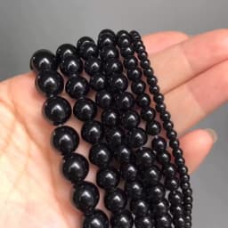 Black Glass Crystal Round Loose Spacer Beads For Jewelry Making DIY Charm Bracelet Necklace 15'' Strands 4/6/8/10/12mm